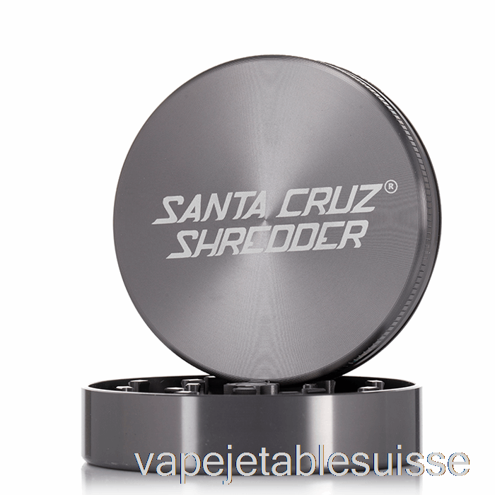 Vape Suisse Santa Cruz Shredder 2,75 Pouces Grand Broyeur 2 Pièces Gris (70 Mm)